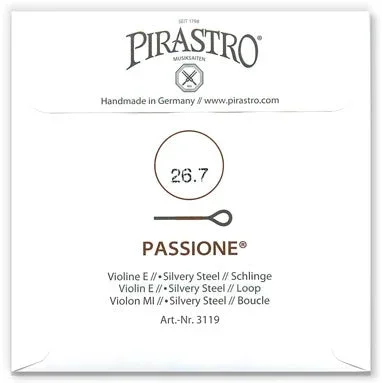 Passione Violin E String – Heavy Gauge – 26.7PM – Loop (Silvery Steel)
