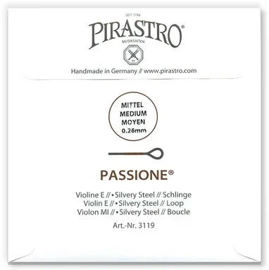 Passione Violin E String – Medium Gauge – 26PM – Loop (Silvery Steel)
