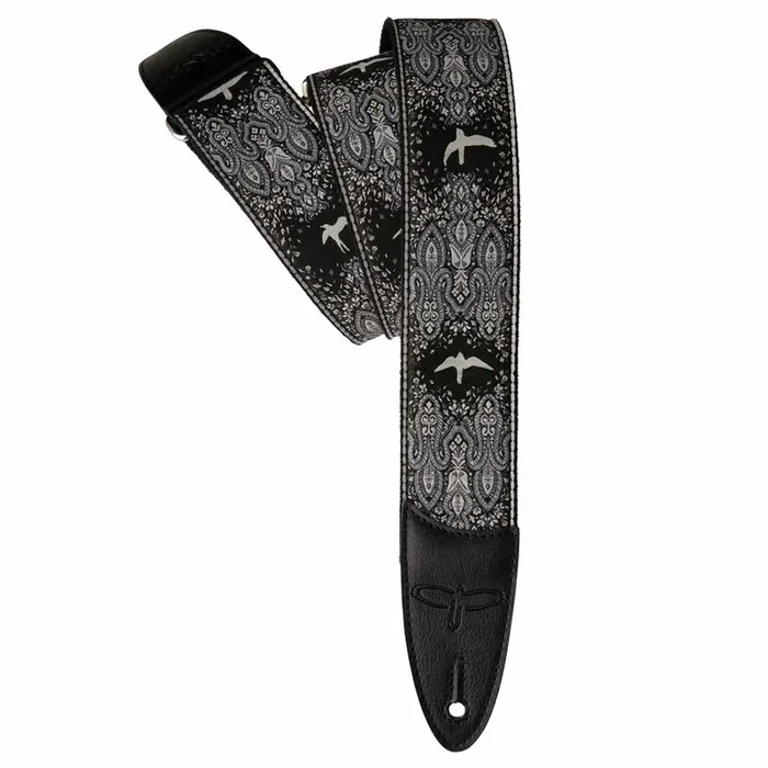 Paul Reed Smith Custom Jacquard Birds Fleur Guitar Strap – Charcoal