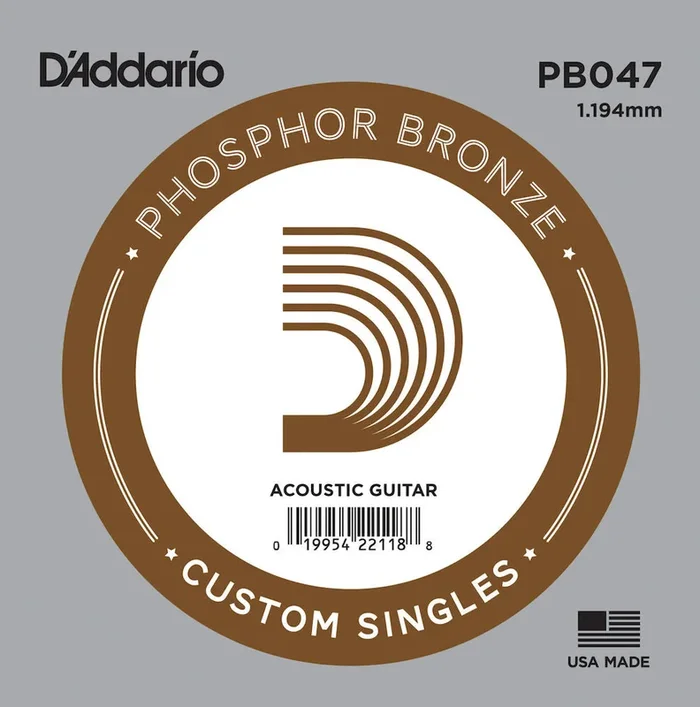 PB047 Phosphor Bronze Wound Acoustic Guitar Single String.047