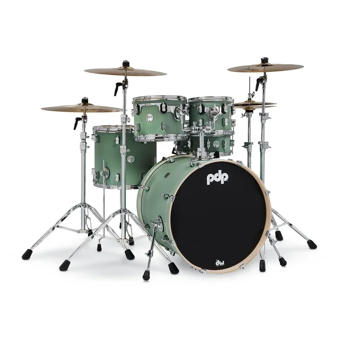 PDP Concept Maple 10/12/16/22/5.5×14 5pc. Drum Kit Satin Seafoam