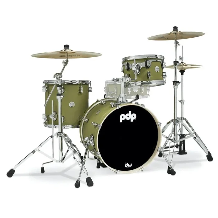 PDP Concept Maple 3pc Bop Drum Set Satin Olive