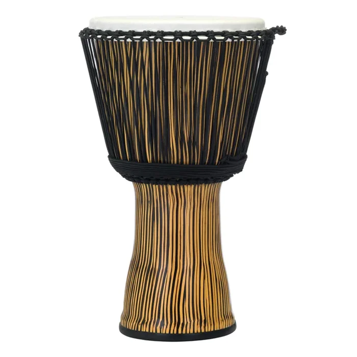 Pearl 14″ Synthetic Shell Djembe Rope Tuned – Zebra Grass