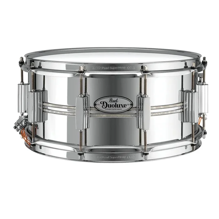 Pearl 14″x6.5″ Duoluxe Chrome Over Brass Snare Drum
