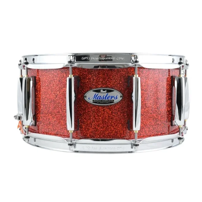 Pearl 14″x6.5″ Masters Complete Snare Drum – Vermillion Sparkle