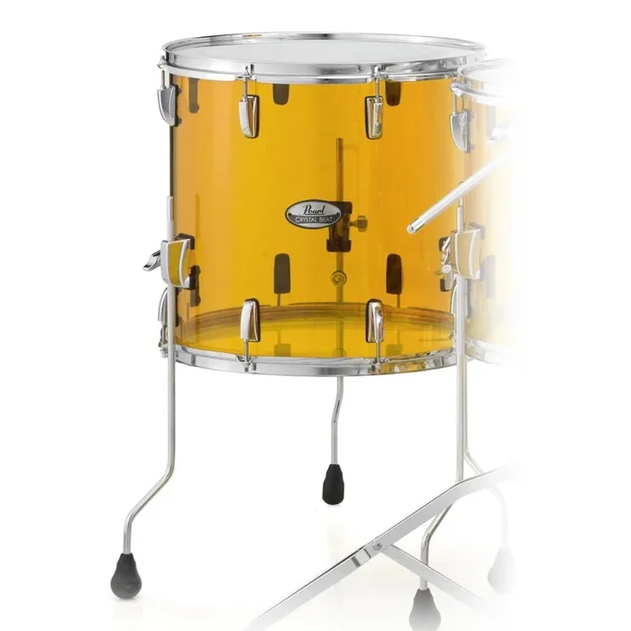 Pearl Crystal Beat Acrylic Floor Tom 18×16 Tangerine Glass