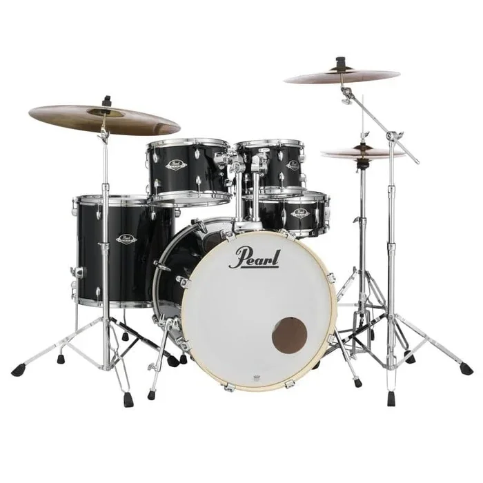 Pearl Export EXX725S 5pc Drum Set Jet Black w/Hardware