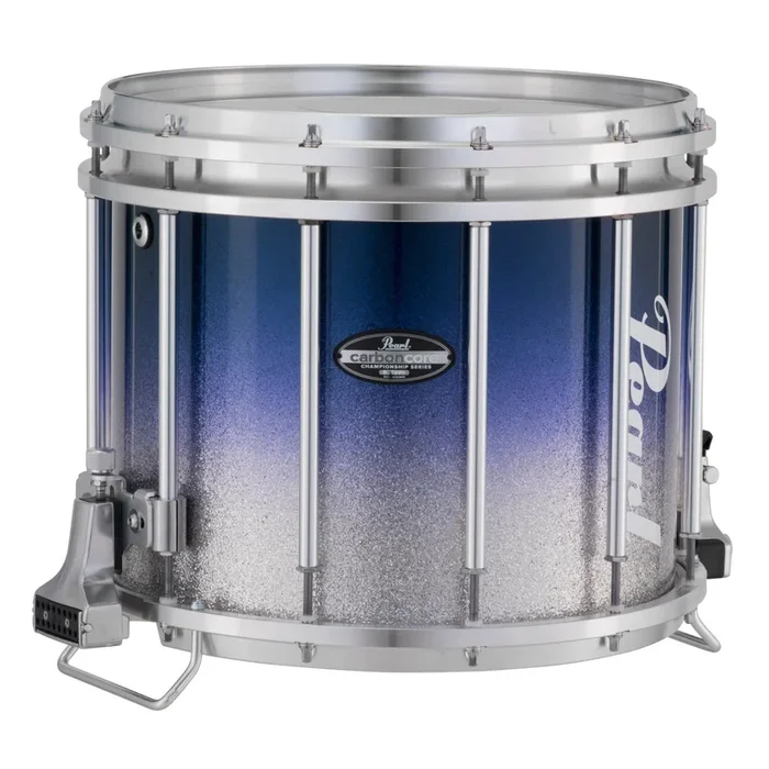 Pearl FFX Carboncore Marching Snare Drum 14×12 Blue Silver Fade (Top)