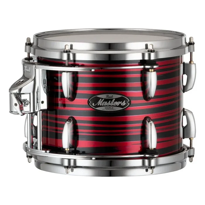 Pearl Masters Maple MM6 Tom 10×8 w/L-Bracket R2 Mount Red Oyster Swirl