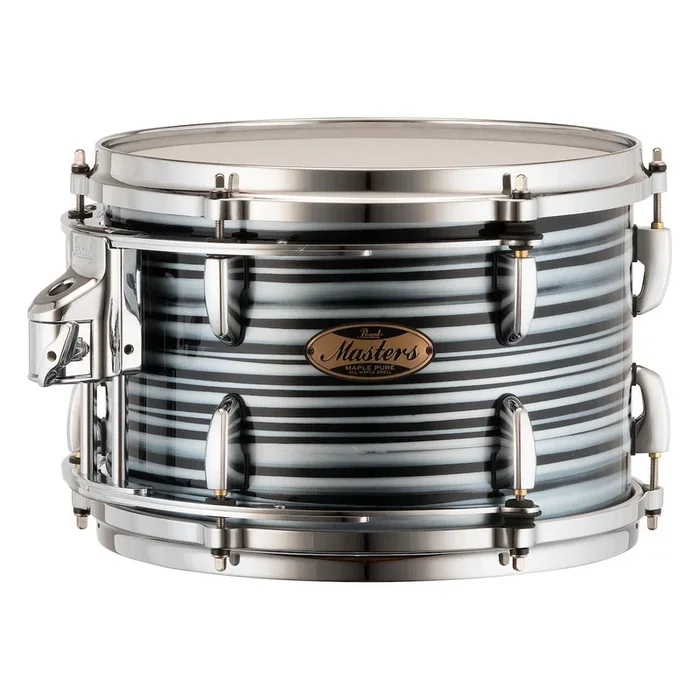 Pearl Masters Maple Pure Tom 12×8 w/L-Bracket R2 Mount Black Oyster Swirl