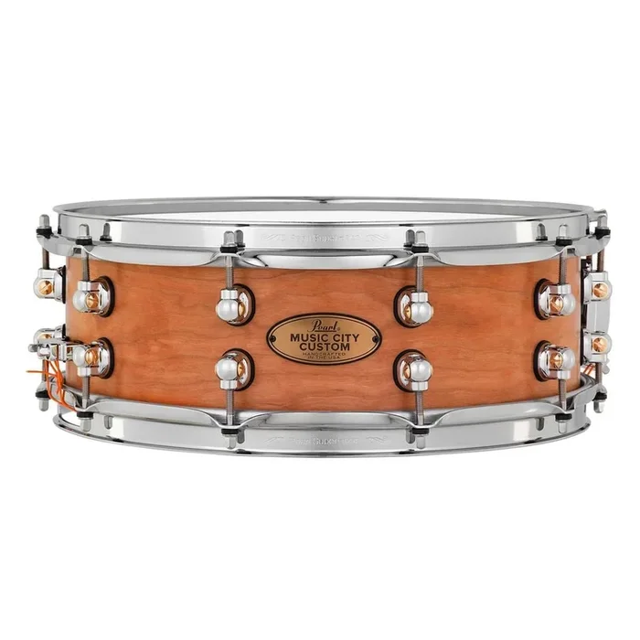 Pearl Music City Custom Solid Cherry 14×5 Snare Drum Hand-Rubbed Natural
