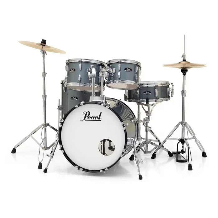 Pearl Roadshow 5 pc Set w/Hardware & Cymbals Charcoal Metallic RS505C/C706