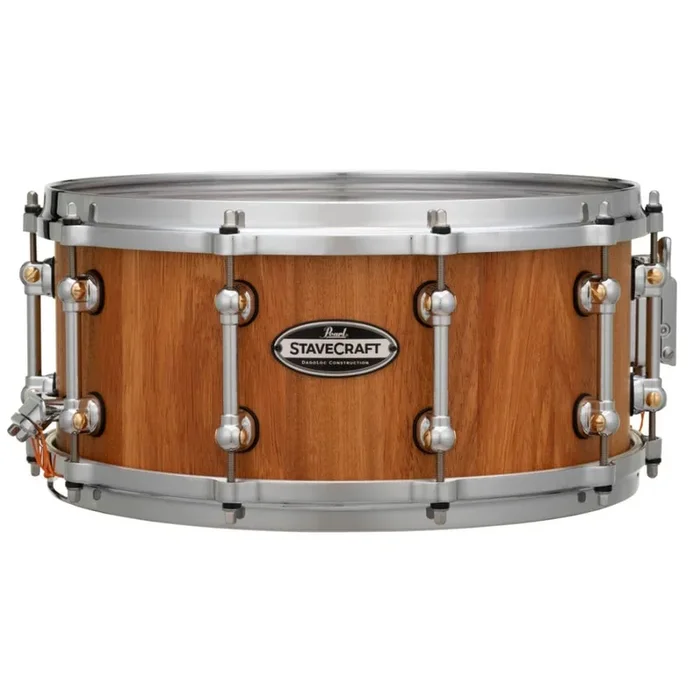 Pearl StaveCraft Makha Snare Drum 14×6.5 Hand Rubbed Natural Finish DEMO MODEL