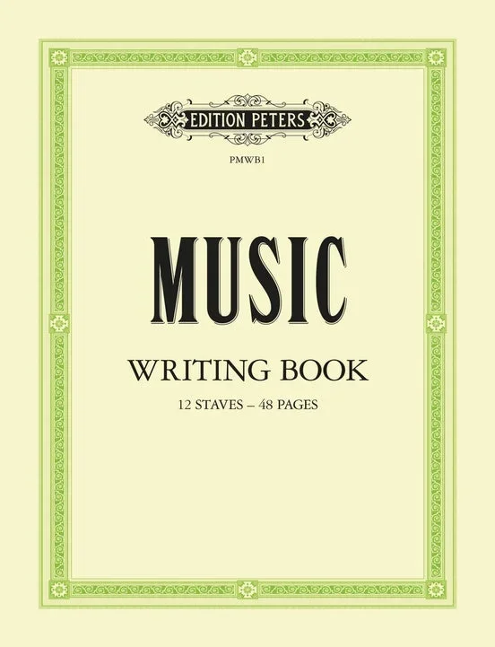 Peters: Music Writing Manuscript Book, 12 stave, 48 pages | Metzler Violins