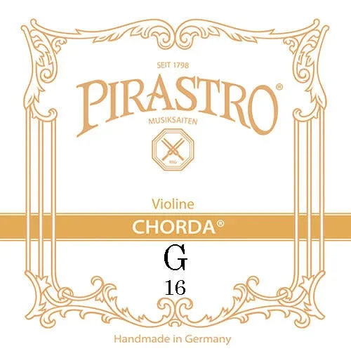 Pirastro CHORDA violin G string, gut/silver plated, medium, 16