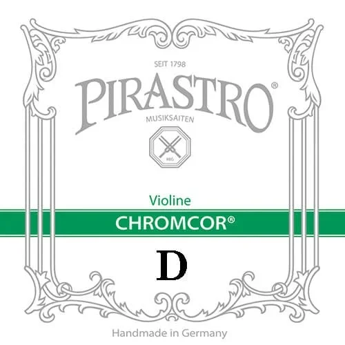Pirastro CHROMCOR violin D string, steel, medium,