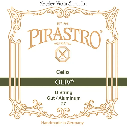 Pirastro OLIV cello D string, gut/aluminum, medium (27)