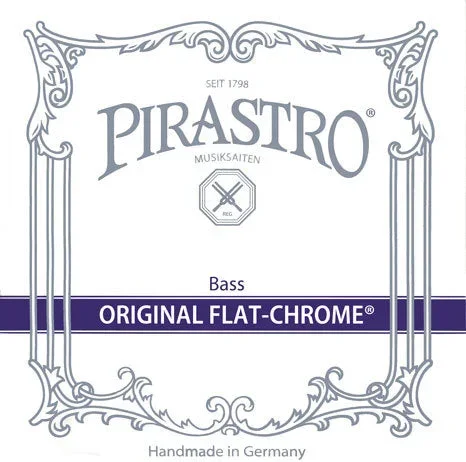 Pirastro Original Flat Chrome Bass B5 String, Orchestra Tuning