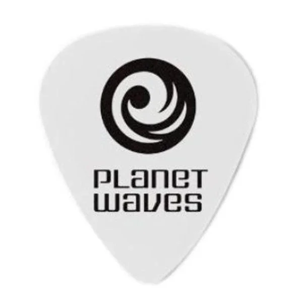 Planet Waves 1CWH6 White Celluloid Standard Guitar Pick (Pack of 10)