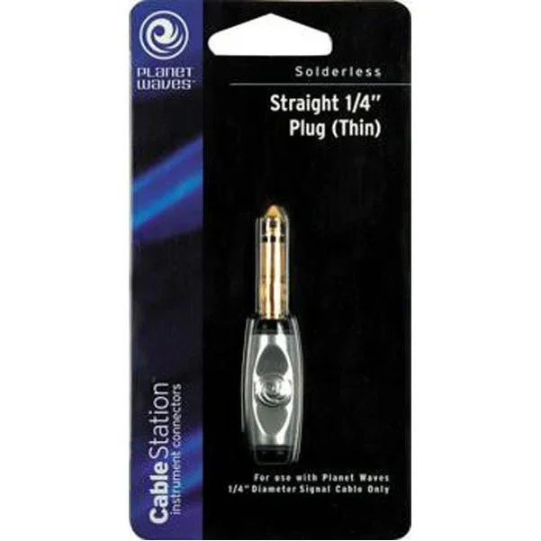 Planet Waves Cable Station Thin Straight 1/4inch Plug