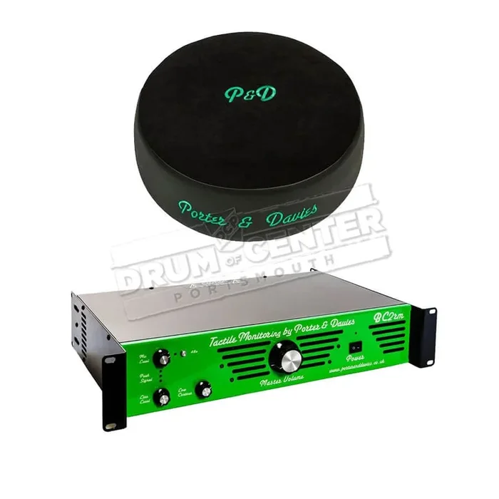 Porter & Davies BC2 Rackmount Tactile Drum Monitor w/Round Throne Top Black