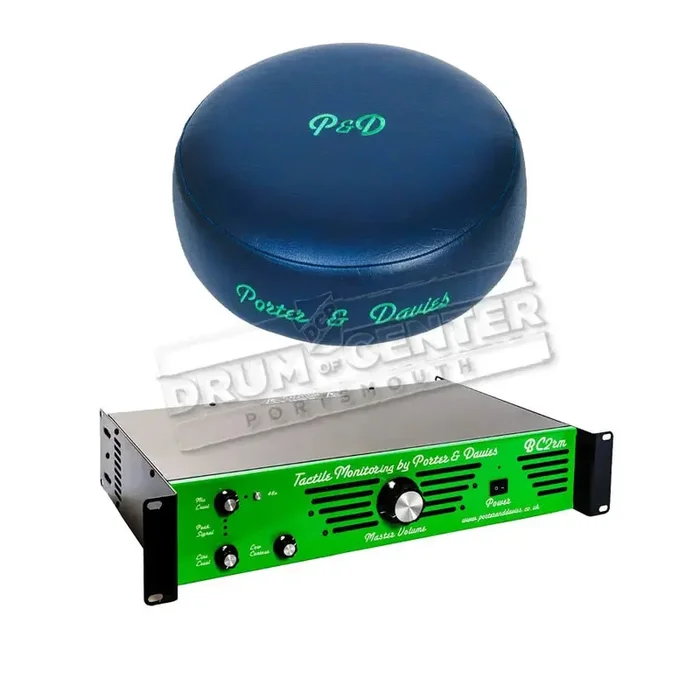 Porter & Davies BC2 Rackmount Tactile Drum Monitor w/Round Throne Top Navy Blue Vinyl