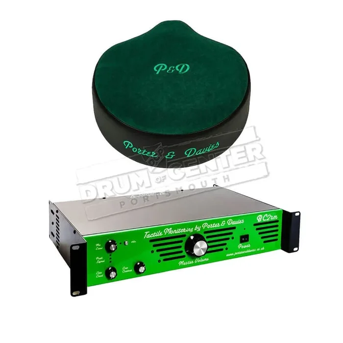 Porter & Davies BC2 Rackmount Tactile Drum Monitor w/Saddle Throne Top Green