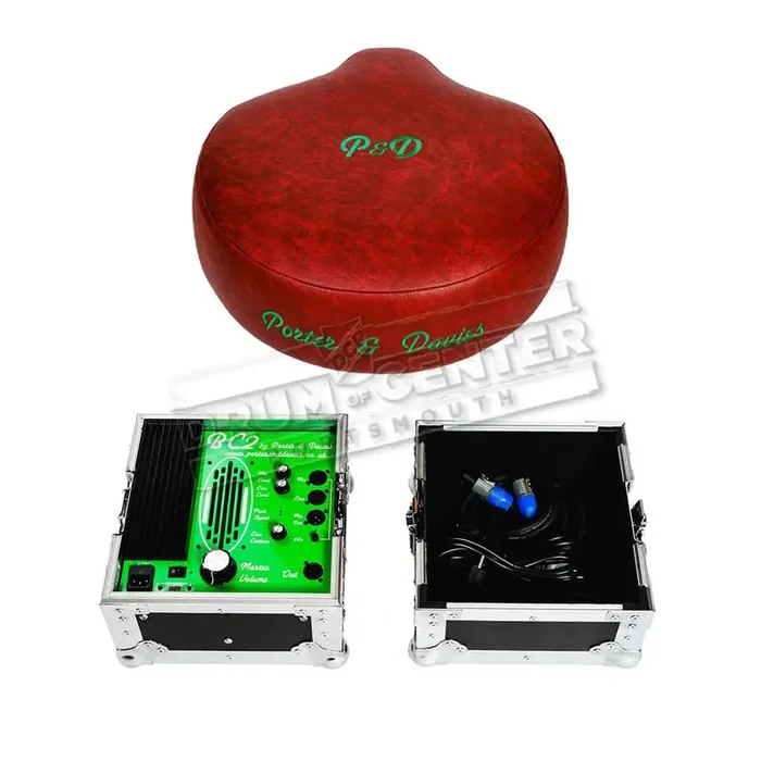 Porter & Davies BC2 Tactile Drum Monitor w/Saddle Throne Top Antique Red Vinyl