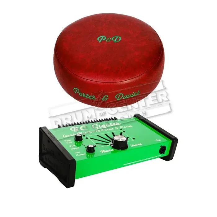 Porter & Davies Gigster Tactile Drum Monitor w/Round Throne Top Antique Red Vinyl