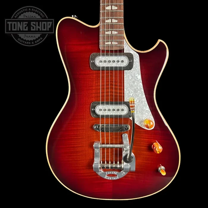 Powers Electric A-Type Desert Dawn PF42 Pearl Ebony Warm CamTail w/bag