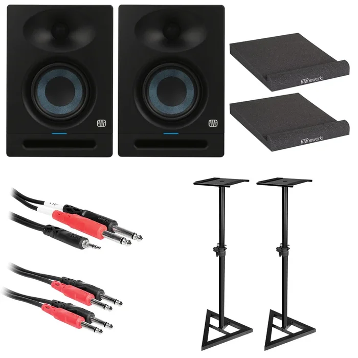 PreSonus Eris Studio 4 4″ Active Studio Monitor with EBM Waveguide STUDIO ESSENTIALS BUNDLE