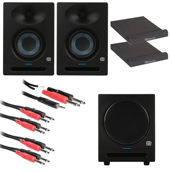 PreSonus Eris Studio 4 4″ Active Studio Monitor with EBM Waveguide SUB PAK