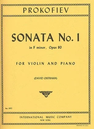 Prokofiev, Sergei (Oistrakh): Sonata No.1 in F minor Op.80 (Violin & Piano)