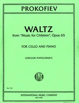 Prokofiev, Sergei (Piatigorsky): Waltz Op.65 from ”Music for Children” (Cello & Piano)