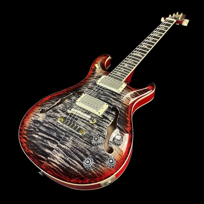 PRS McCarty 594 Hollowbody II Charcoal Cherry Burst Birds w/case