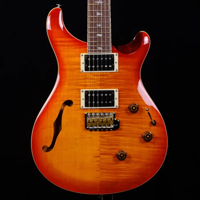 PRS SE Custom 24 Semi-Hollow Piezo Electric Guitar – Vintage Sunburst