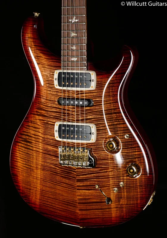 PRS Wood Library Modern Eagle V Custom Color Copperhead Wrap Burst Stained Flame Maple Neck
