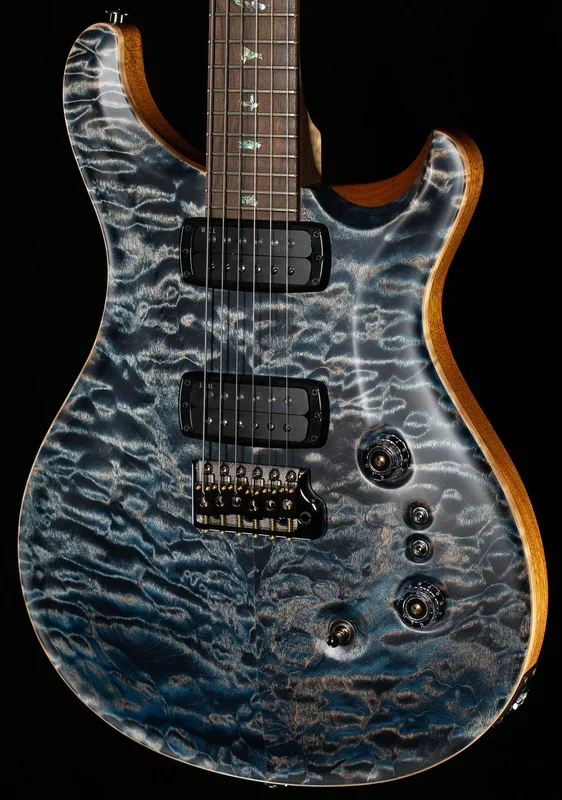 PRS Wood Library Willcutt Exclusive Satin Custom 24-08 Faded Whale Blue Natural Back 10 Top (143)