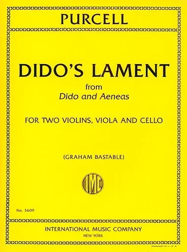 Purcell, Henry (Bastable, arr): Dido’s Lament from Dido and Aeneas (string quartet) score and parts