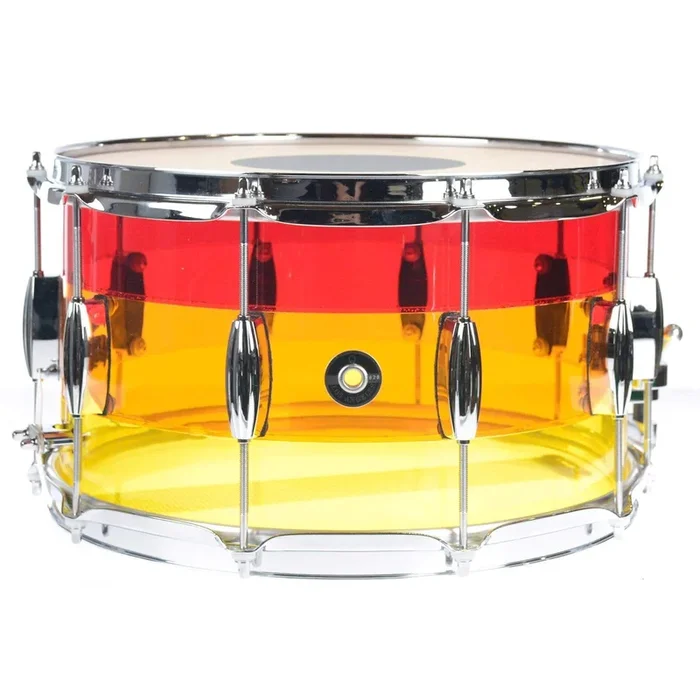 Q Drum Co. 8×14 Tri-Band Acrylic Snare Drum Tequila Sunrise