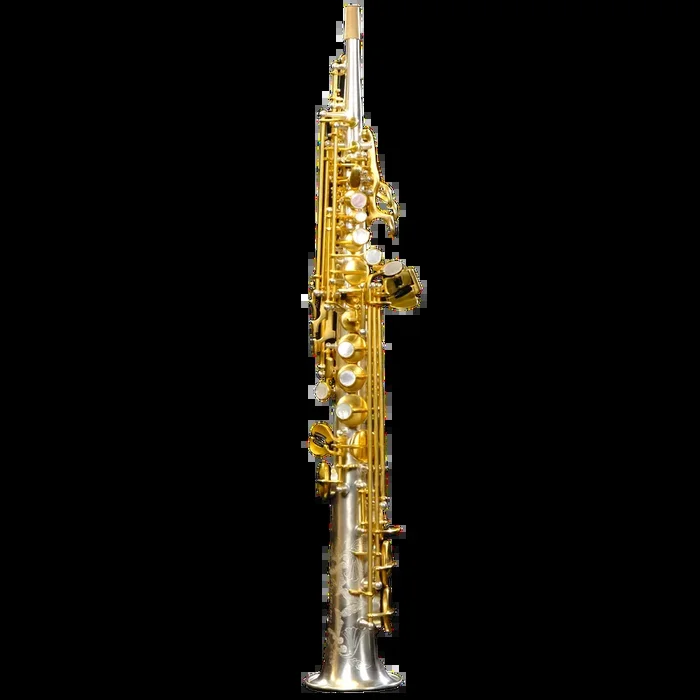 R1 Jazz Straight Soprano Saxophone (Vintage Silver and Gold Plated) – 2002/J/AUG