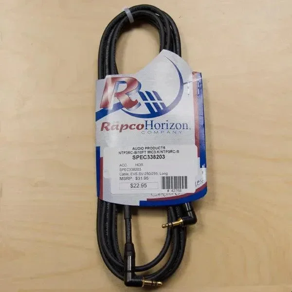 RapcoHorizon Cable mini estéreo de ángulo recto de 10 pies para Yamaha SV250/SV255
