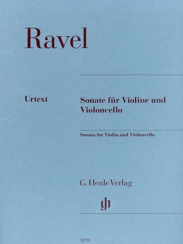 Ravel, M. (Kramer, ed.): Sonata for Violin and Cello, Urtext, Henle
