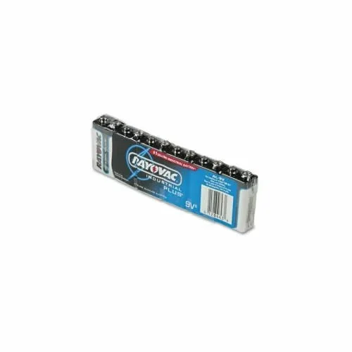 Rayovac Industrial Plus 9 Volt Alkaline Batteries (6 Pack)