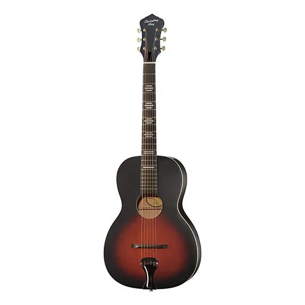 Recording King RPH-07 Dirty 30s Harmonella Dreadnought Acoustic Guitar – Vintage Sunburst Matte