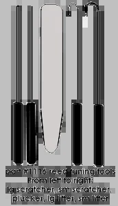 Reed tuning toolkit #1116S, 5 pieces