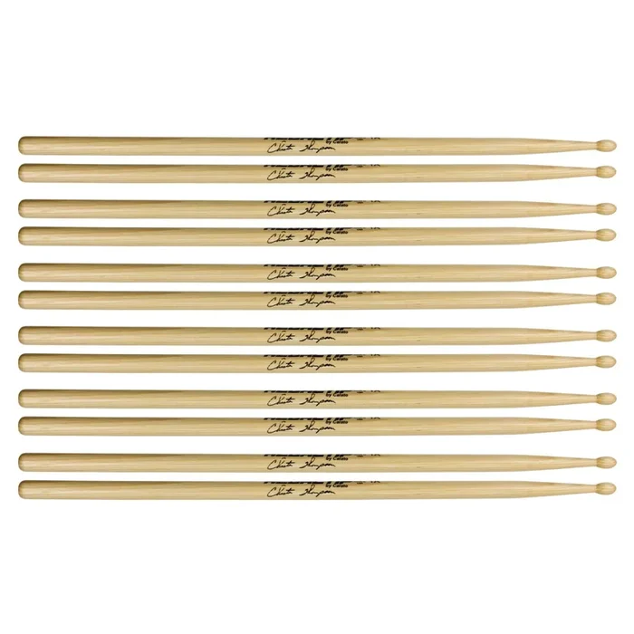 Regal Tip 1A Chester Thompson Wood Tip Drum Sticks (6 Pair Bundle)