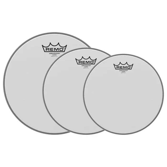 Remo 10/12/16″ Ambassador Coated Drumhead (3 Pack Bundle)