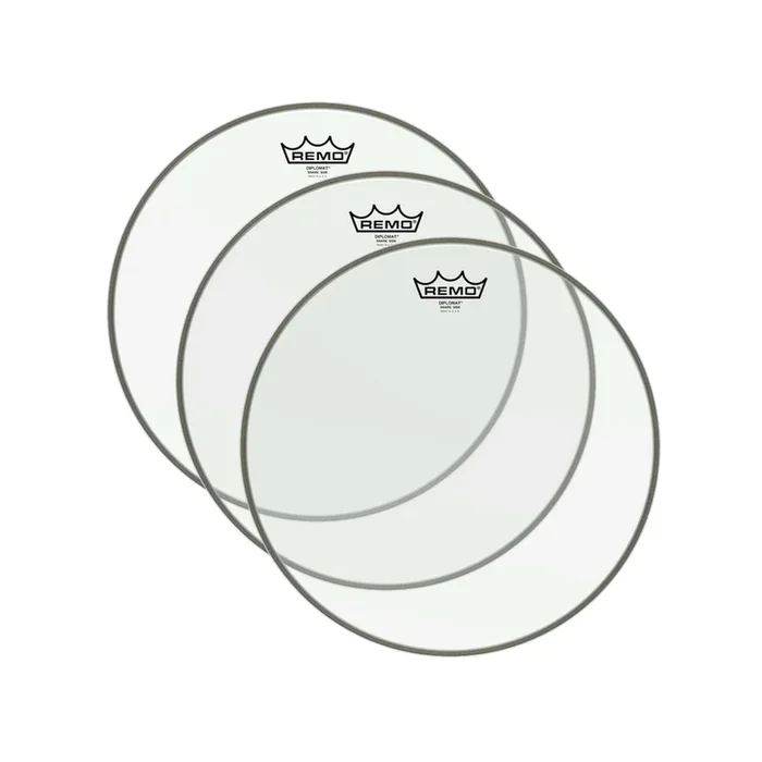 Remo 13″ Diplomat Hazy Snare Side Drumhead (3 Pack Bundle)