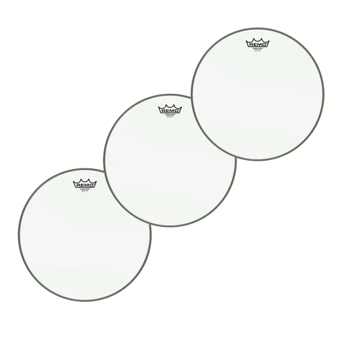 Remo 14″ Ambassador Hazy Snare Side Drumhead (3 Pack Bundle)